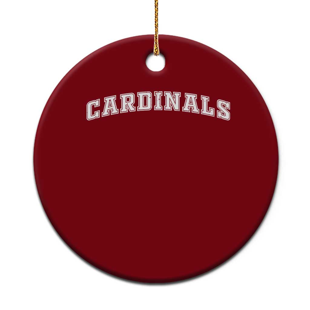 Cardinal Lovers Ceramic Ornament Retro Varsity College Graphic TS10 1pc Red Print Your Wear