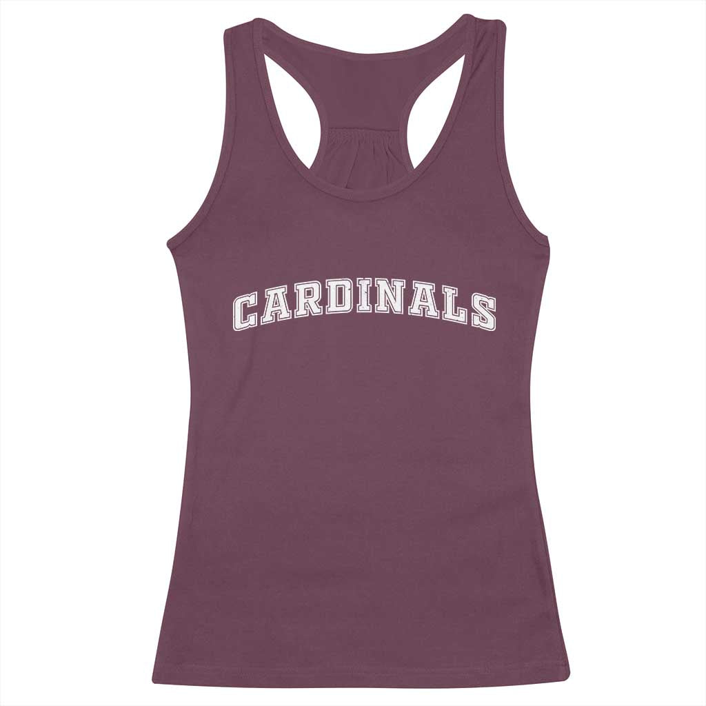 Cardinal Lovers Racerback Tank Top Retro Varsity College Graphic TS10 Maroon Print Your Wear