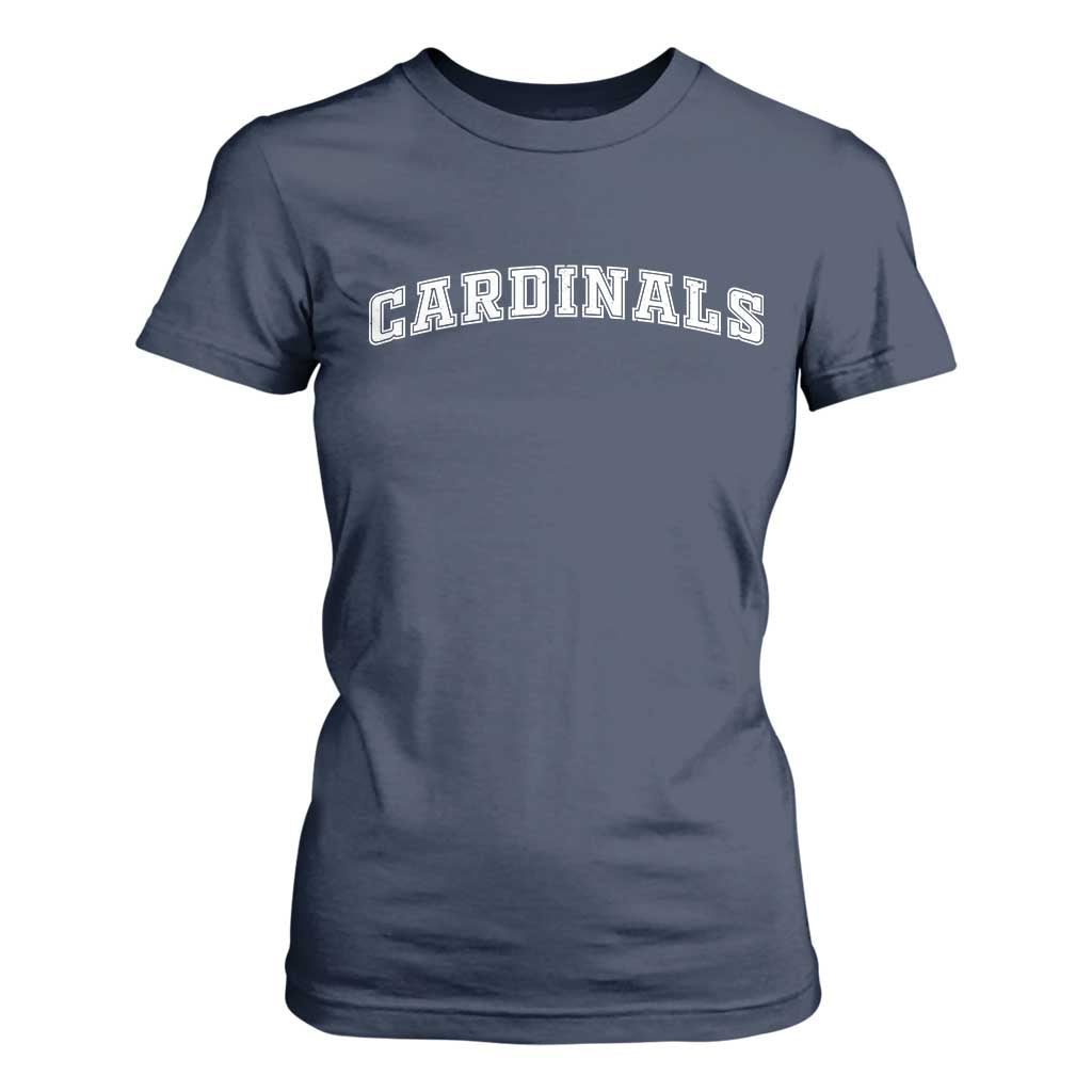 Cardinal Lovers T Shirt For Women Retro Varsity College Graphic TS10 Navy Print Your Wear