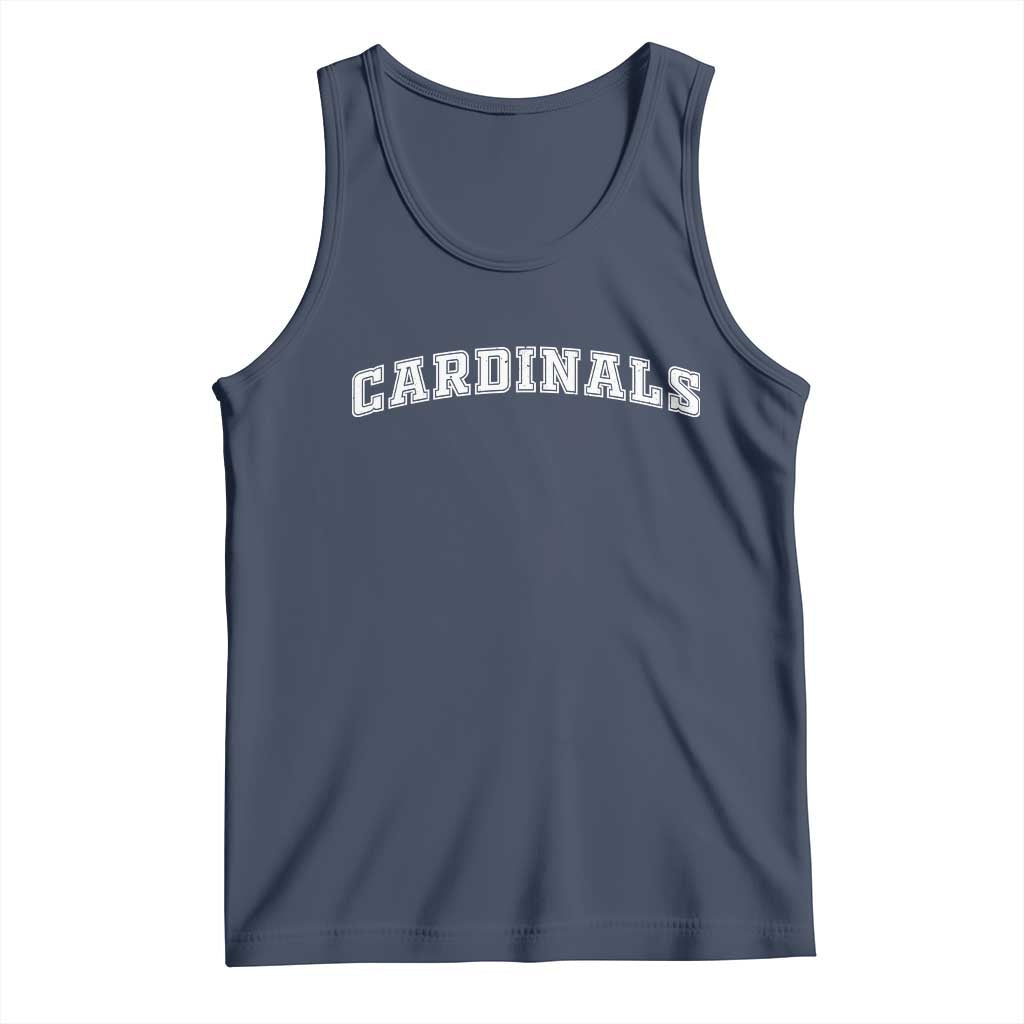 Cardinal Lovers Tank Top Retro Varsity College Graphic TS10 Navy Print Your Wear