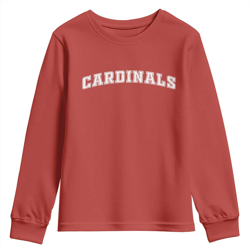 Cardinal Lovers Youth Sweatshirt Retro Varsity College Graphic TS10 Red Print Your Wear