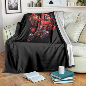 Cardinal Playing Basketball Graphic Throw Blanket Dunk Mascot Sports Fan Gift TS10 Print Your Wear