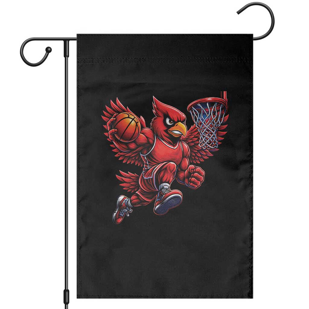 Cardinal Playing Basketball Graphic Garden Flag Dunk Mascot Sports Fan Gift TS10 Black Print Your Wear