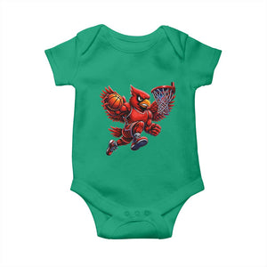 Cardinal Playing Basketball Graphic Baby Onesie Dunk Mascot Sports Fan Gift TS10 Irish Green Print Your Wear