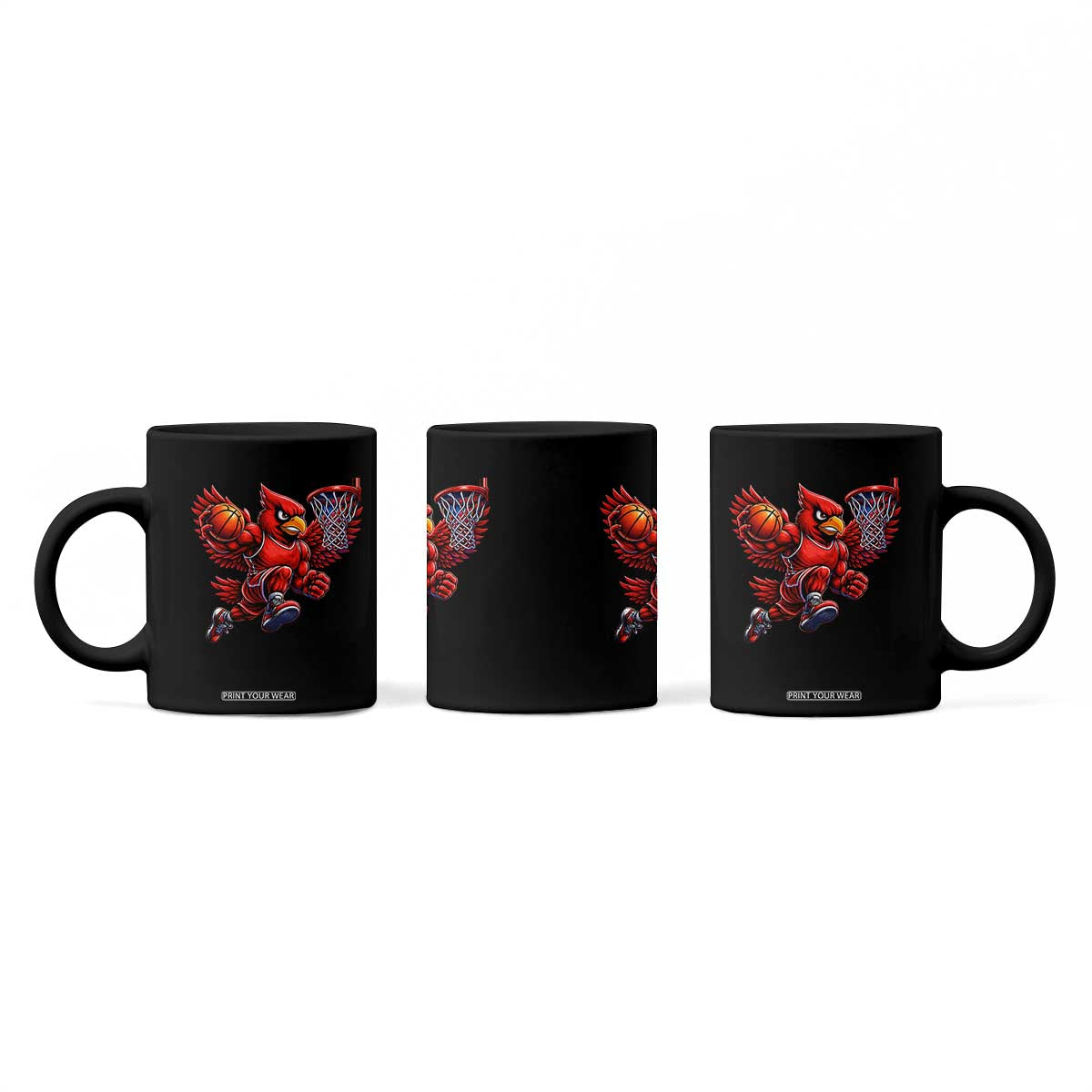 Cardinal Playing Basketball Graphic Coffee Mug Dunk Mascot Sports Fan Gift TS10 Print Your Wear