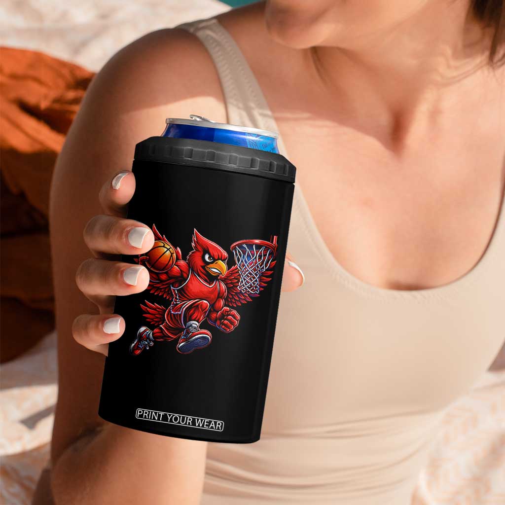 Cardinal Playing Basketball Graphic 4 in 1 Can Cooler Tumbler Dunk Mascot Sports Fan Gift TS10 Print Your Wear