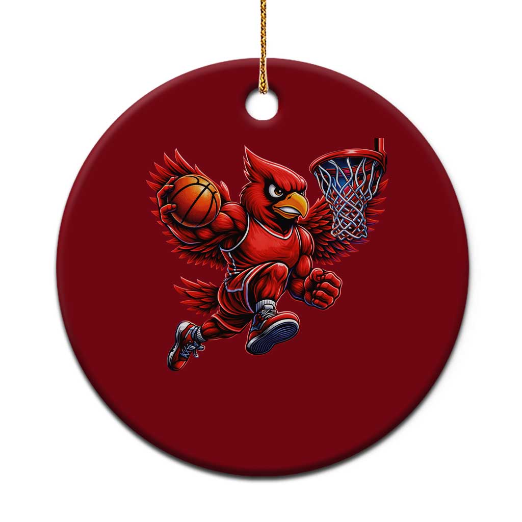 Cardinal Playing Basketball Graphic Ceramic Ornament Dunk Mascot Sports Fan Gift TS10 1pc Red Print Your Wear
