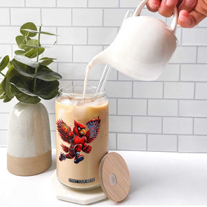 Cardinal Playing Basketball Graphic Glass Can Dunk Mascot Sports Fan Gift TS10 Print Your Wear