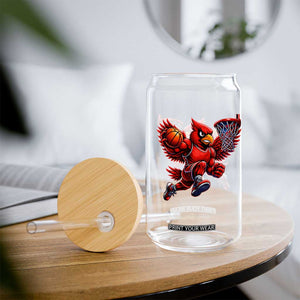 Cardinal Playing Basketball Graphic Glass Can Dunk Mascot Sports Fan Gift TS10 Print Your Wear