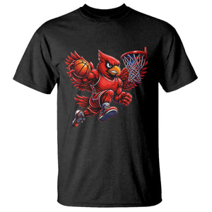 Cardinal Playing Basketball Graphic T Shirt Dunk Mascot Sports Fan Gift TS10 Black Print Your Wear