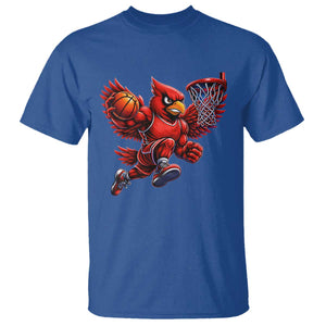 Cardinal Playing Basketball Graphic T Shirt Dunk Mascot Sports Fan Gift TS10 Royal Blue Print Your Wear