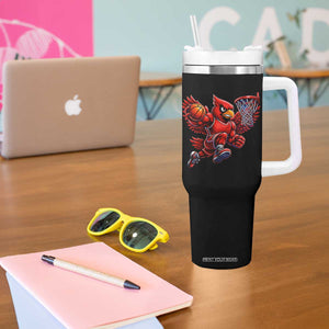 Cardinal Playing Basketball Graphic Tumbler With Handle Dunk Mascot Sports Fan Gift TS10 Print Your Wear