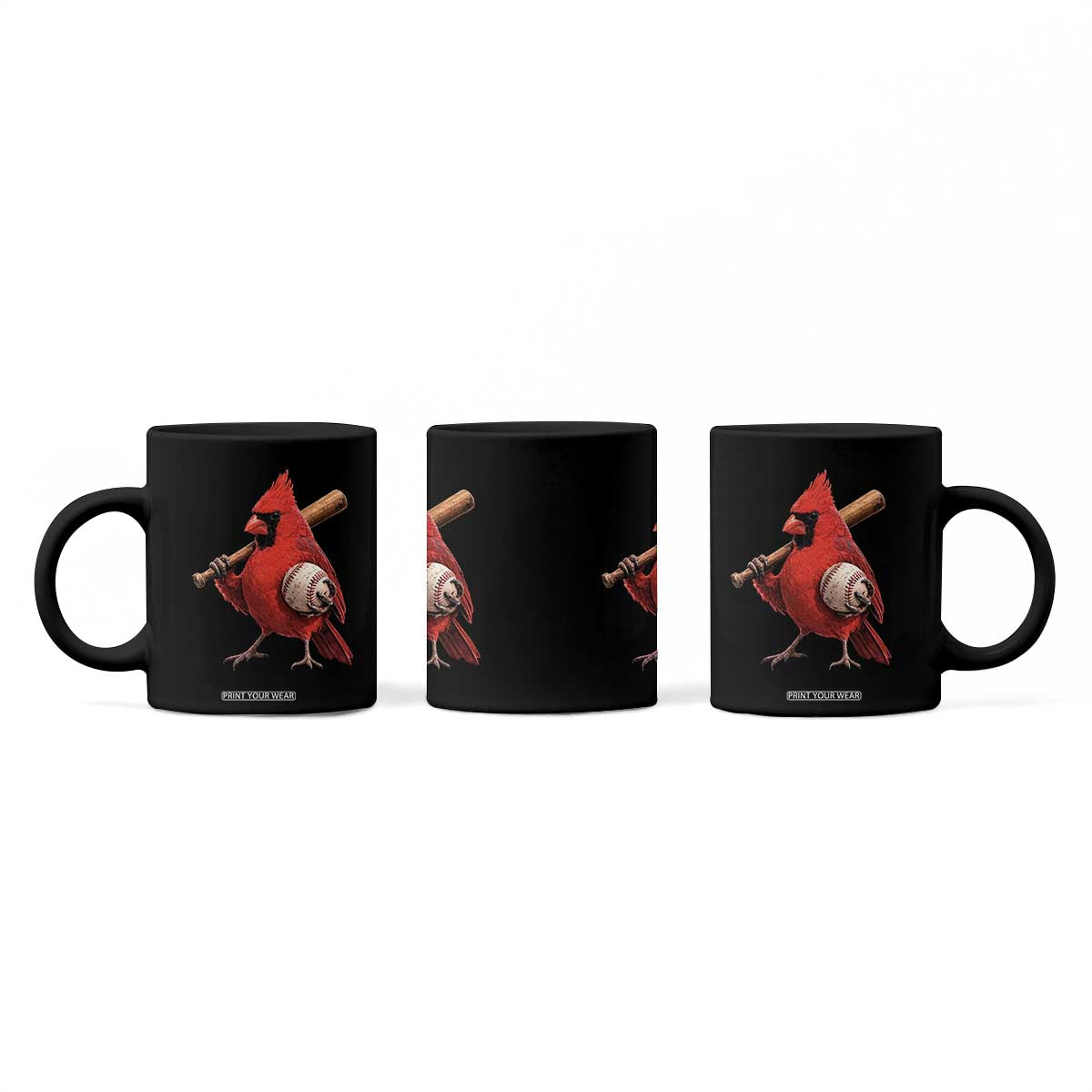 Cardinals Baseball Player Coffee Mug Retro STL Redbird Fan Bird Mascot Baseball TS10 Print Your Wear