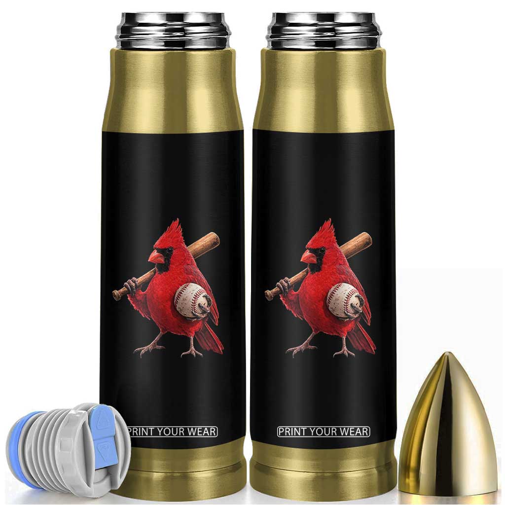 Cardinals Baseball Player Bullet Tumbler Retro STL Redbird Fan Bird Mascot Baseball TS10 Black Print Your Wear