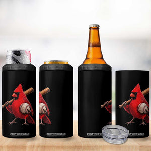 Cardinals Baseball Player 4 in 1 Can Cooler Tumbler Retro STL Redbird Fan Bird Mascot Baseball TS10 Print Your Wear