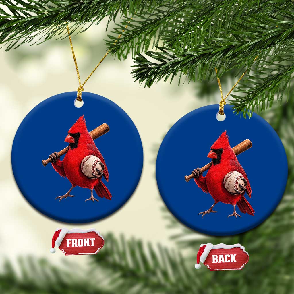 Cardinals Baseball Player Ceramic Ornament Retro STL Redbird Fan Bird Mascot Baseball TS10 1pc Blue Print Your Wear