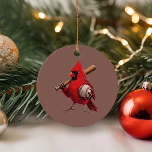 Cardinals Baseball Player Ceramic Ornament Retro STL Redbird Fan Bird Mascot Baseball TS10 1pc Mocha Print Your Wear