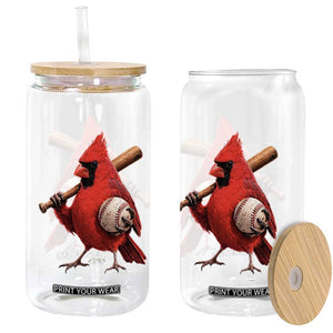 Cardinals Baseball Player Glass Can Retro STL Redbird Fan Bird Mascot Baseball TS10 Print Your Wear