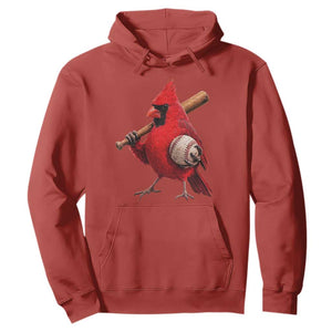 Cardinals Baseball Player Hoodie Retro STL Redbird Fan Bird Mascot Baseball TS10 Red Print Your Wear