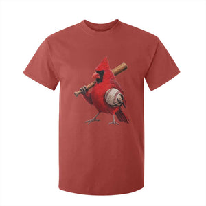 Cardinals Baseball Player T Shirt For Kid Retro STL Redbird Fan Bird Mascot Baseball TS10 Red Print Your Wear