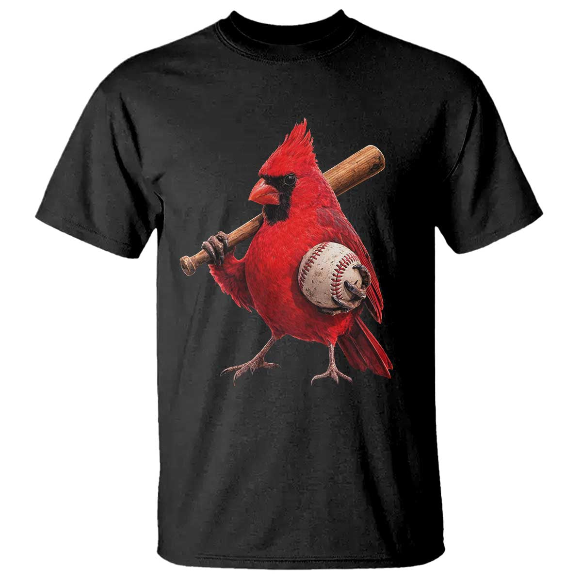 Cardinals Baseball Player T Shirt Retro STL Redbird Fan Bird Mascot Baseball TS10 Black Print Your Wear