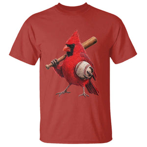 Cardinals Baseball Player T Shirt Retro STL Redbird Fan Bird Mascot Baseball TS10 Red Print Your Wear