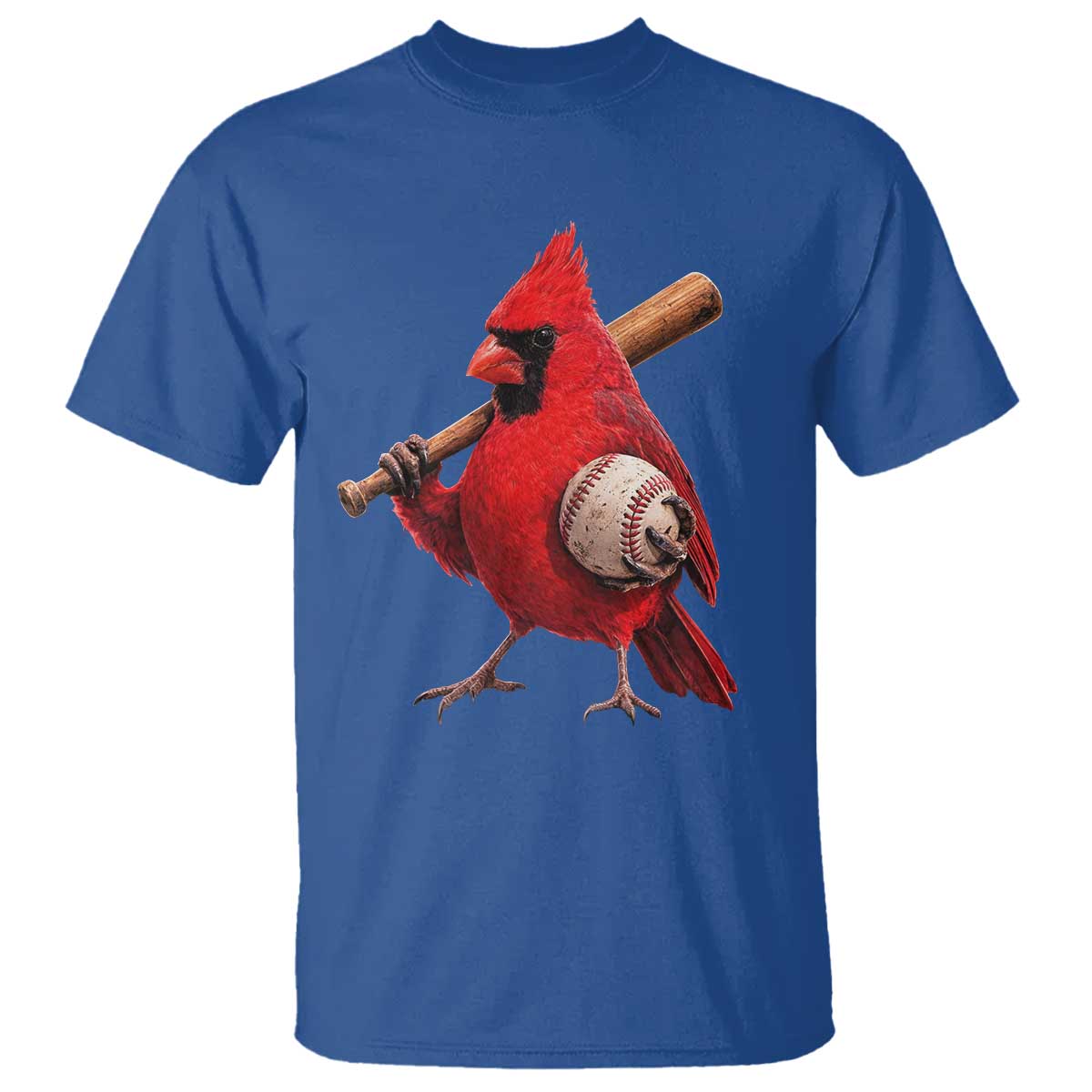 Cardinals Baseball Player T Shirt Retro STL Redbird Fan Bird Mascot Baseball TS10 Royal Blue Print Your Wear