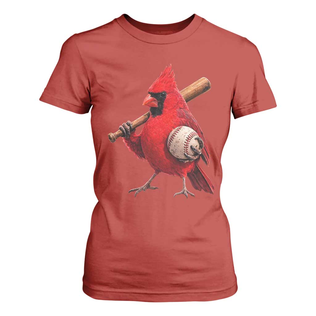 Cardinals Baseball Player T Shirt For Women Retro STL Redbird Fan Bird Mascot Baseball TS10 Red Print Your Wear