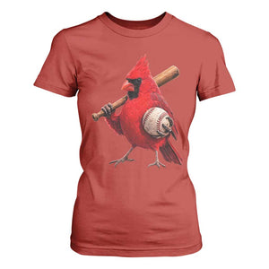 Cardinals Baseball Player T Shirt For Women Retro STL Redbird Fan Bird Mascot Baseball TS10 Red Print Your Wear