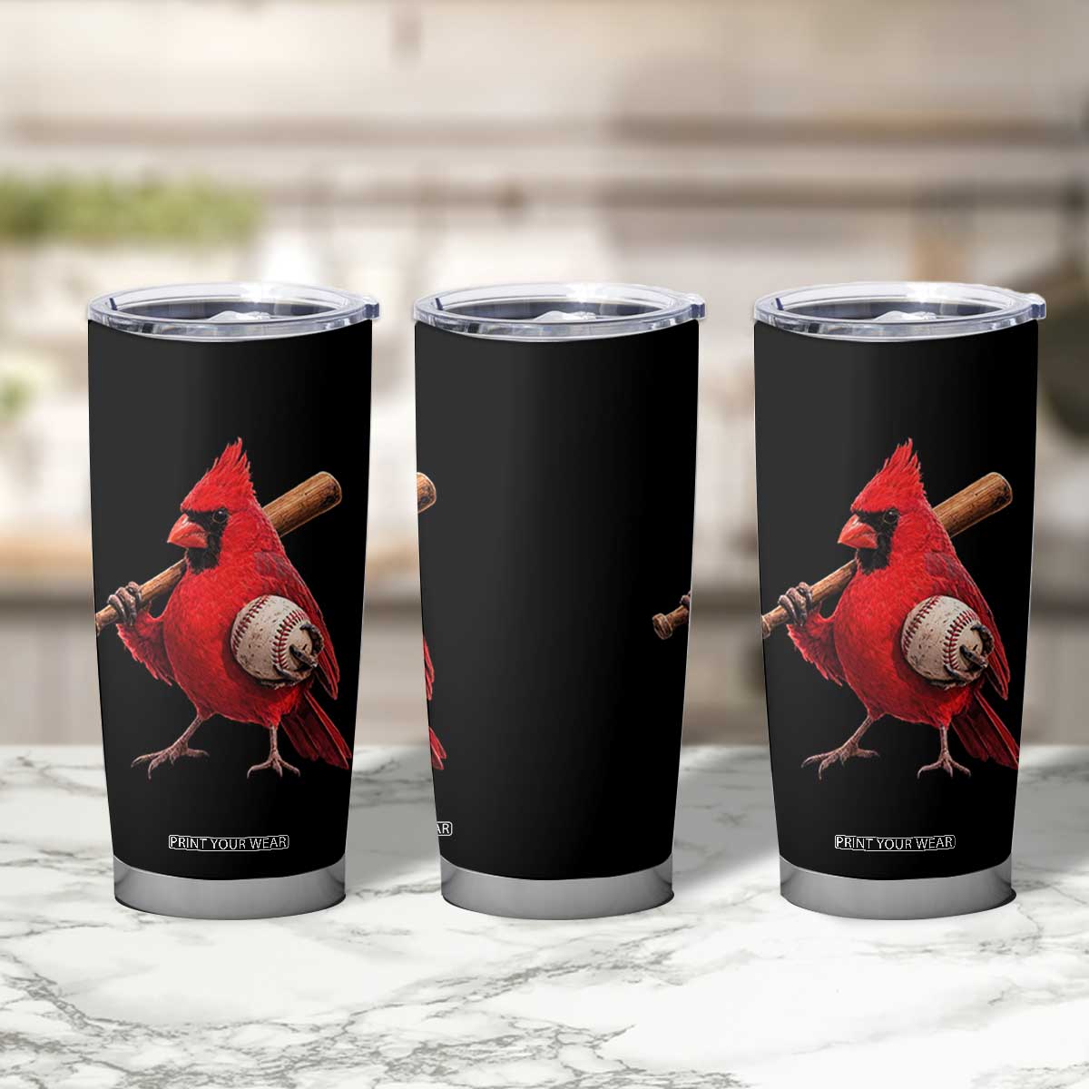 Cardinals Baseball Player Tumbler Cup Retro STL Redbird Fan Bird Mascot Baseball TS10 Print Your Wear