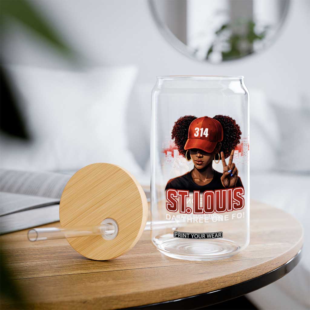 314 St Louis Glass Can Red Hat African American Woman STL City Pride Area Code TS10 Print Your Wear