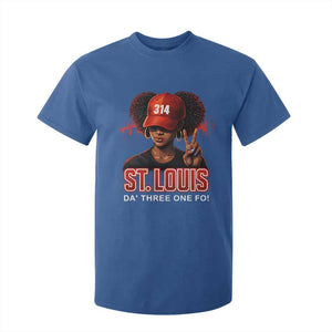 314 St Louis T Shirt For Kid Red Hat African American Woman STL City Pride Area Code TS10 Royal Blue Print Your Wear