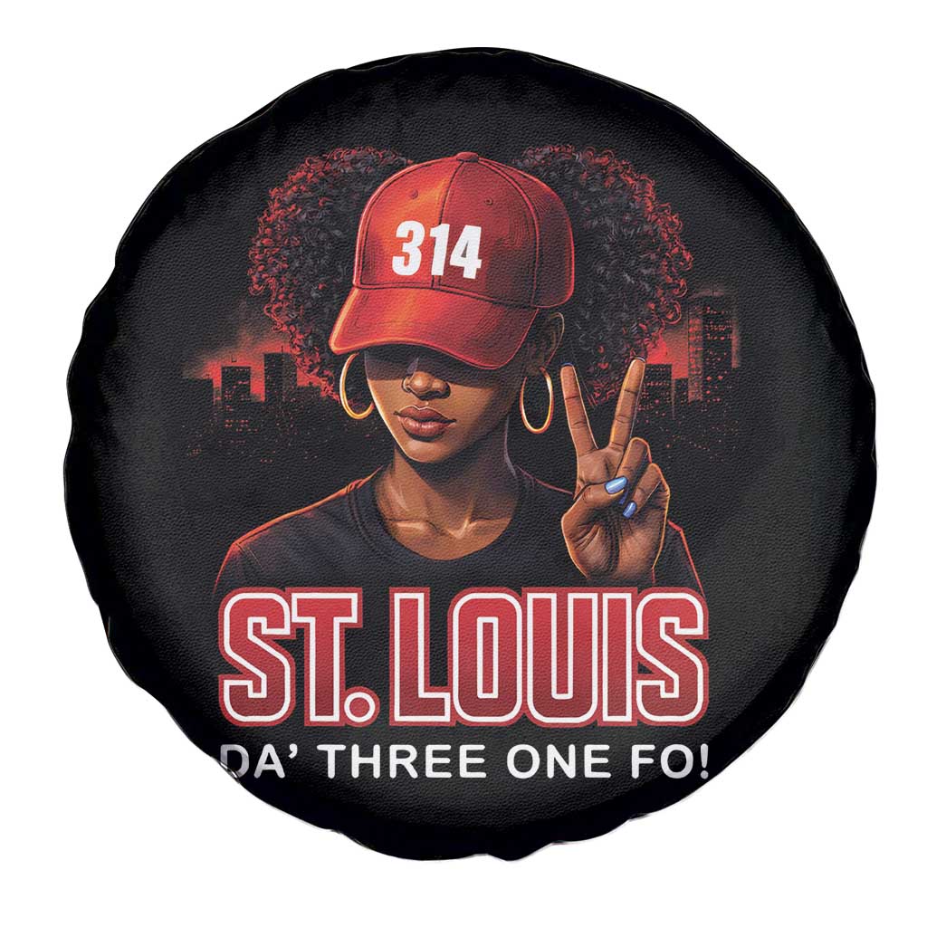 314 St Louis Spare Tire Cover Red Hat African American Woman STL City Pride Area Code TS10 Print Your Wear