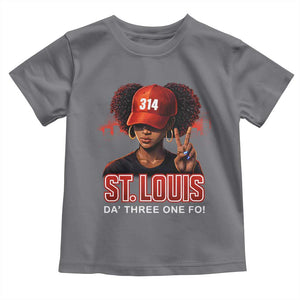 314 St Louis Toddler T Shirt Red Hat African American Woman STL City Pride Area Code TS10 Charcoal Print Your Wear