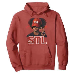314 STL Hoodie Red Hat African American Woman Area Code St Louis City Pride TS10 Red Print Your Wear