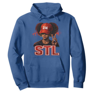 314 STL Hoodie Red Hat African American Woman Area Code St Louis City Pride TS10 Royal Blue Print Your Wear