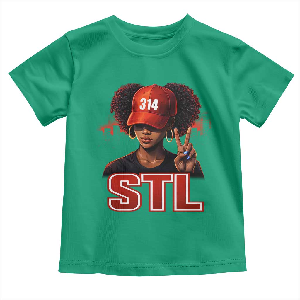 314 STL Toddler T Shirt Red Hat African American Woman Area Code St Louis City Pride TS10 Irish Green Print Your Wear