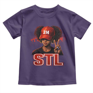 314 STL Toddler T Shirt Red Hat African American Woman Area Code St Louis City Pride TS10 Purple Print Your Wear