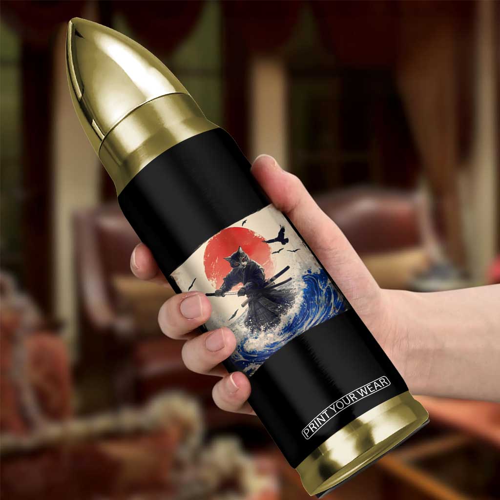 Samurai Cat Bullet Tumbler Vintage Japanese Art Anime Ukiyo-e Warrior TS10 Print Your Wear