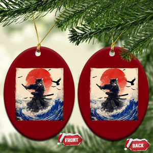 Samurai Cat Ceramic Ornament Vintage Japanese Art Anime Ukiyo-e Warrior TS10 Print Your Wear