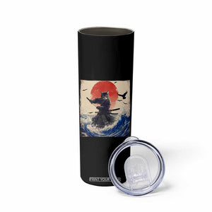 Samurai Cat Skinny Tumbler Vintage Japanese Art Anime Ukiyo-e Warrior TS10 Print Your Wear