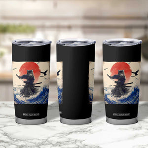 Samurai Cat Tumbler Cup Vintage Japanese Art Anime Ukiyo-e Warrior TS10 Print Your Wear