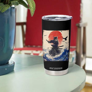 Samurai Cat Tumbler Cup Vintage Japanese Art Anime Ukiyo-e Warrior TS10 Print Your Wear