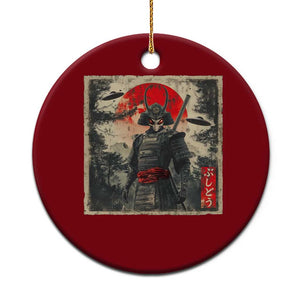 Alien Samurai Ceramic Ornament Vintage Japanese Art UFO Funny Ukiyo-e Warrior TS10 1pc Red Print Your Wear