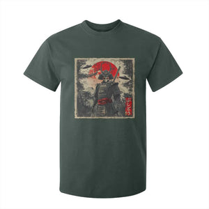 Alien Samurai T Shirt For Kid Vintage Japanese Art UFO Funny Ukiyo-e Warrior TS10 Dark Forest Green Print Your Wear