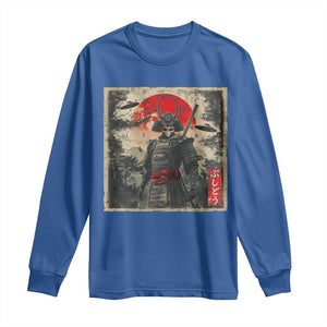 Alien Samurai Long Sleeve Shirt Vintage Japanese Art UFO Funny Ukiyo-e Warrior TS10 Royal Blue Print Your Wear