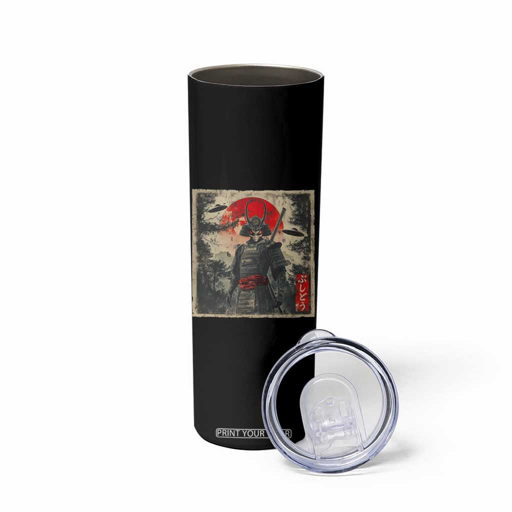 Alien Samurai Skinny Tumbler Vintage Japanese Art UFO Funny Ukiyo-e Warrior TS10 Print Your Wear