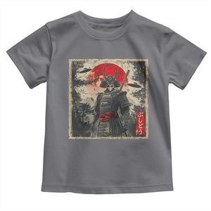 Alien Samurai Toddler T Shirt Vintage Japanese Art UFO Funny Ukiyo-e Warrior TS10 Charcoal Print Your Wear