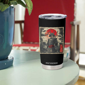 Alien Samurai Tumbler Cup Vintage Japanese Art UFO Funny Ukiyo-e Warrior TS10 Print Your Wear