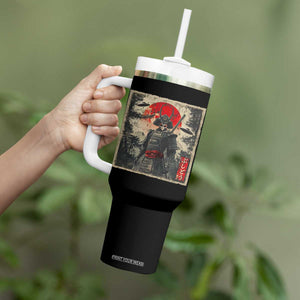 Alien Samurai Tumbler With Handle Vintage Japanese Art UFO Funny Ukiyo-e Warrior TS10 Print Your Wear